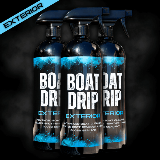 Boat Drip - Exterior Boat Hull Cleaner 3 PackThe best boat cleaning spray - Boat Drip. Remove hard water spots / dirt / grime, and protect your boat paint with this one spray! Boat Drip offers a premium water spot remover and high gloss sealant, deliverin